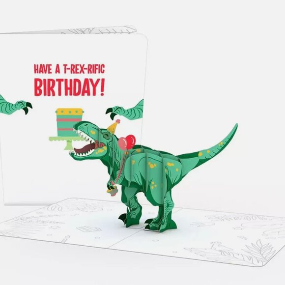 New Lovepop Cards Birthday Pop Up card 3D Pop Up T-Rex Dinosaur - Picture 1 of 6